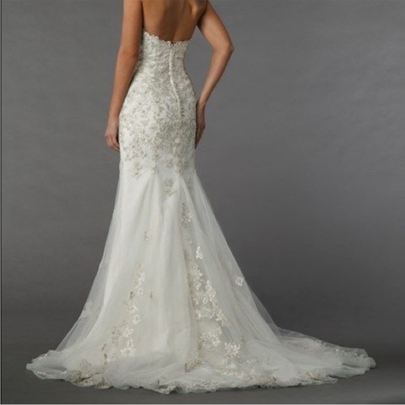 NWT - Dennis Basso Wedding Dress - Picture 2 of 16